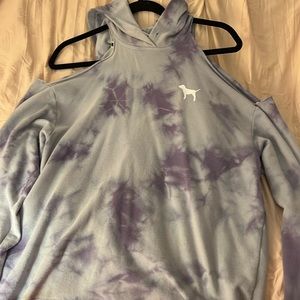 PINK shoulder cutout sweatshirt